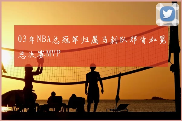 03年NBA总冠军归属马刺队邓肯加冕总决赛MVP